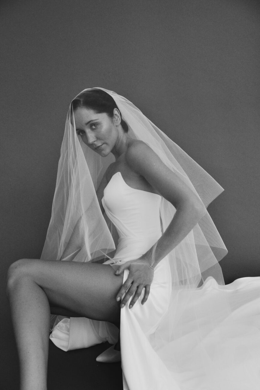 Double layer tulle veil